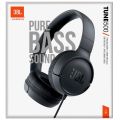 JBL Tune 500 3.5mm Jack Wired Headphone With Mic High-Quality JBL Pure Bass Sound Comfortable Wearing Durable Ear Cushion Black On-Ear Headphone. 