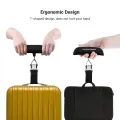 Luggage Scale Digital Electronic LCD Luggage Scale Pocket Weighing Scales Travel Hook Hanging Thermometer 50kg. 