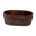Planter Preservative Wooden Decorative Ornament Flower Bucket Flower Pot for Backyard Garden Home Decoration. 