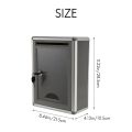 Aluminum Alloy Lockable Secure Mail Letter Post Box Mailbox Post Box. 