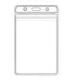 Vertical Transparent Id Badge Holders,PVC Card Holder,Sealable Waterproof Zip Type Plastic Protector Holder,2.83x4.6 Inch Business Id Card Holder. 