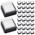 60PCS Empty Blank Ink Pad No Ink Mini Thumbprint Sponge Ink Stamp Pad Black Quick Drying Foam Uninked Pads. 