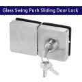 KOGEEK Entry Gate 10-12mm Glass Swing Push Sliding Door Lock with 3 Keys. 