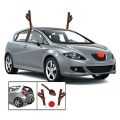 Reindeer Decoration Car Vehicle Nose Horn Costume Set Rudolph Christmas Reindeer Antlers Red Nose Ornaments Elk Antlers. 