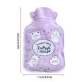 Hot Water Bottle with Cover 250ml Cute Cartoon Hot Water Bag for Hot and Cold Compress Winter Hand Feet Warmer for Menstrual Cramps Neck and Shoulder Relief functional. 
