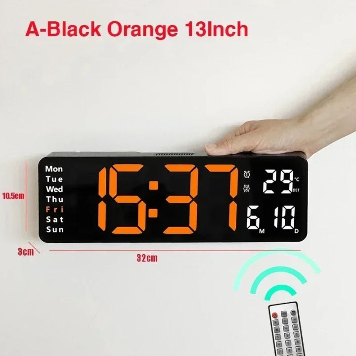 wall%20clock%20Digital%20Wall%20Clock%20Large%20Alarm%20Clock%20Remote%20Control%20Date%20Week%20Temperature%20Clock%20Dual%20Alarms%20LED%20Display%20Clock%20Living%20Room%20Dec%20-%20Image%207