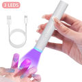 UV Light for Gel Nails, Denabuty Mini U V LED Nail Lamp Handheld with Stand, Portable Nail Dryer Rechargeable USB. 