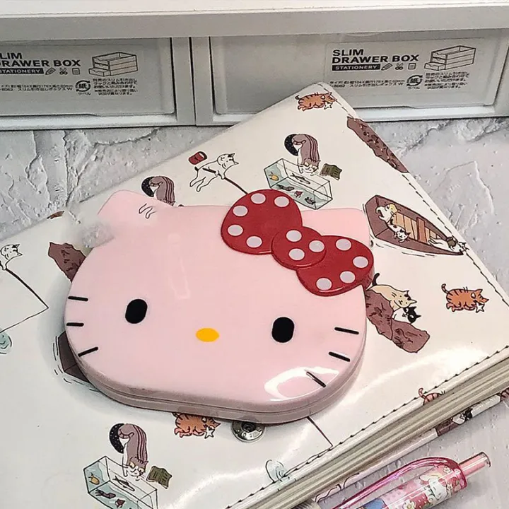 NEW%20Cartoon%20Sanrio%20Hello%20Kitty%20Kawaii%20Calculator%20Girly%20Portable%20Flip%20Mirror%20Small%20Mini%20Makeup%20Mirror%20Ins%20High%20Appearance%20Level%20Cute%20-%20Image%204