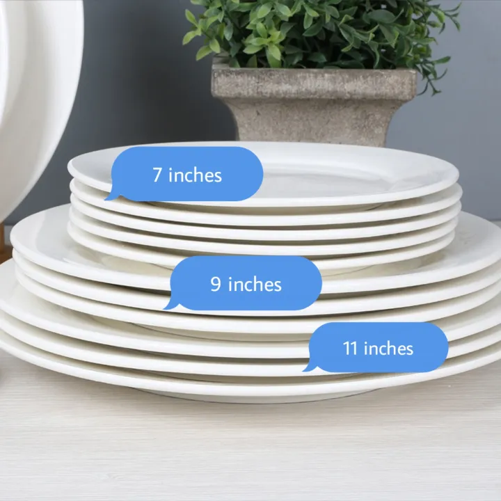 7%20inch%206Pc's%20%20Round%20White%20Coupe%20Rim%20Ceramic%20Porcelain%20Dinner%20Deep%20Soup%20Plates%207%20inch%206%20pieces%20set%20-%20Image%203