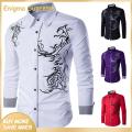Enigma- Male Shirt Lapel Casual Men Shirt. 