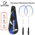 Outtobe Badminton 6PCS Badminton Racket Set Sports Fitness Rackets Professional Iron Alloy Badminton Racket Sturdy Rackets Shock Absorption Racket High Tension Racquets for Daily Leisure with 3 Shuttlecocks & Carrying Bag. 