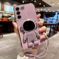 Astronaut Case For VIVO V27 V25 Pro Y35 Y22 S Y04 Electroplated Soft Silicone Shockproof Phone Cover For VIVO V 27 Cute Coque. 