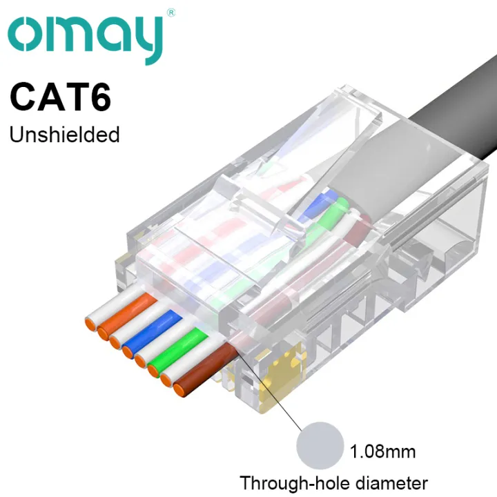 CAT6%20CAT7%20CAT5E%20RJ45%20Connectors%20Pass%20Through%20Modular%20Plug%20Network%20UTP%203/50%CE%BC%20Gold-Plated%208P8C%20Crimp%20End%20for%20Ethernet%20Cable%20-%20Image%206