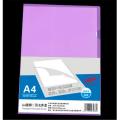 New L-shape A4 Clear Colorful Document Bag Paper File Folder Stationery School Office Case PP 6colors. 
