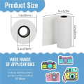 Kids Camera Print Paper,24 Rolls 57X30mm with Core Photo Print Thermal Paper Rolls Instant Print Camera Refill Paper. 
