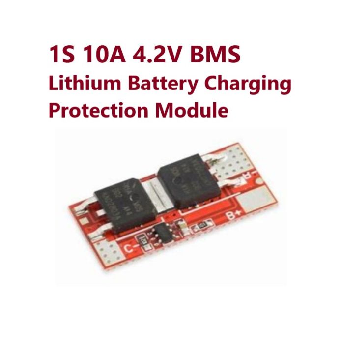 1S 10A BMS 4.2V Lithium Battery Charging Protection Module