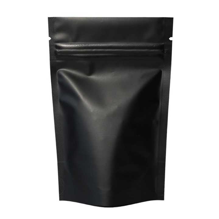 Black Ziplock Pouch Bags 100g 20x12cm