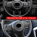 3Pcs/Set Car Steering Wheel Decoration for TOYOTA Raize 200 Series 210A 2021 VELOZ 2022 Carbon Fiber. 