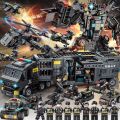 Compatible with LEGO bricks, military transformers, SWAT cars, assembled educational toys for kids birthday gifts. 
