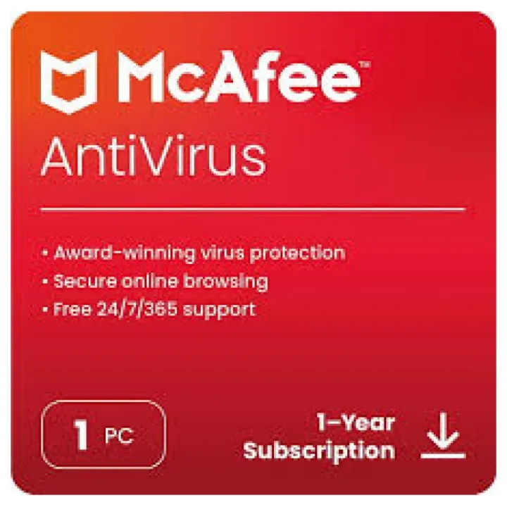 McAfee Anti Virus 1 Device 1 Year