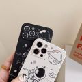 Olige Case For IPhone 14 Plus 13 12 Mini 11 Pro XS Max X XR 8 7 6 6S Plus SE Cartoon Cute NASA Astronaut Waterproof Silicone Soft Phone Case Back Cover. 