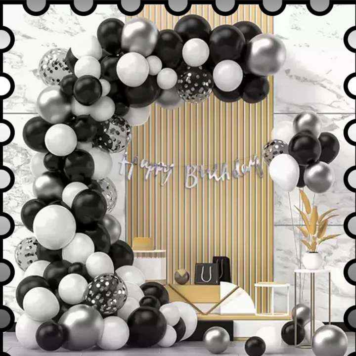 Birthday%20Decoration%20Black%20&%20White%20full%20set%20with%20banner%20and%20balloons%20-%20Image%204