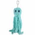 Fluffy Keychain Octopus Shape  and cat Ear key tag Fur Ball Key Chain Rings fur ball keytag. 