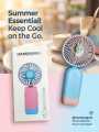 Mini Wireless Electric Fan for Office Home USB Rechargeable Portable Fan Summer Handheld Cooling Fan with Mobile Phone Holder. 