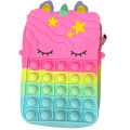 Unicorn Pop Backpack Pop It Shoulder Bag (M) - Multicolor. 