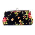 New Women Flower Printed Coin Wallet Handbag Canvas Coin Purses Money Card Holder Wallet Pouch Lipstick Earphone Key Bags. 