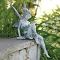 Tudor And Turek Sitting Fairy Statue Garden Ornament Resin Craft Landscaping Decoration Home Garden Decoration Outdoor. 