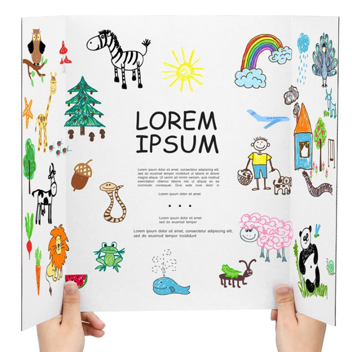 4%20Pcs%20Trifold%20Poster%20Board,%20White%20Poster%20Board%20Comes%20with%20Sticky%20Accessories,%20Corrugate%20Presentation%20Boards%20Easy%20to%20Use%20S%20-%20Image%205