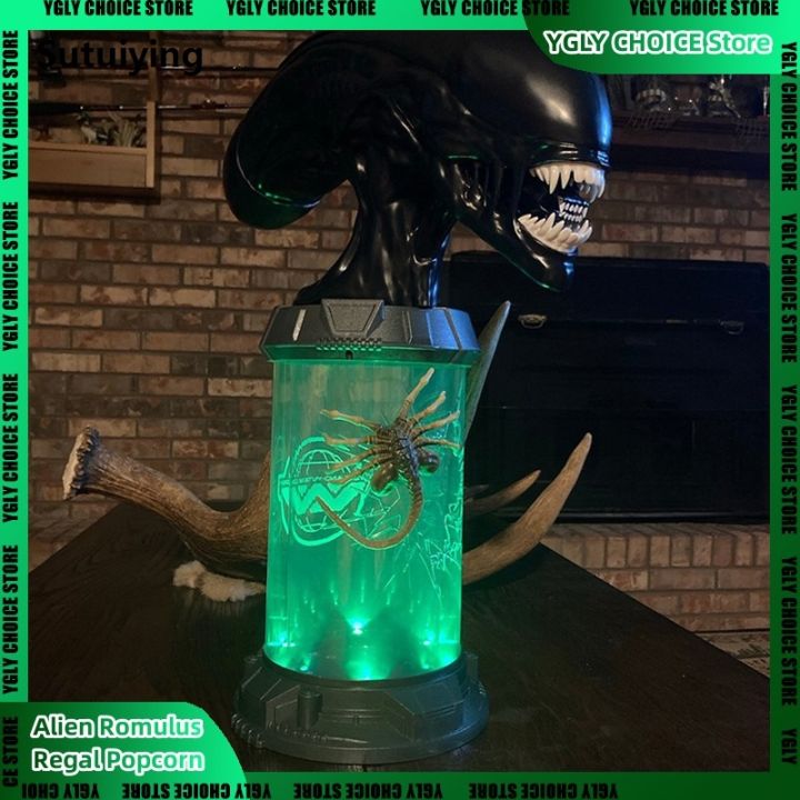 Sutuiying 2024 Halloween Dark Alien Romulus Regal Popcorn Halloween Luxury Horror Decoration Monster Petri Dish Led Tanks