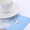 【HOT】 1Pc Couple Lover Dolphins Whale Fish Tail 925 Sterling Silver Necklace Chain Charms Chain Pendant Jewelry Women. 