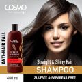 Cosmo Hair Naturals Care Keratin Shampoo for Unisex 480ml, Free of Sulfates & Paraben. 