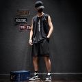 Fitness Clothes Men's Ice Silk Quick-Drying Vest Sportswear Suit Summer Sleeveless T T-shirt Basketball Training Wear-Suit. 