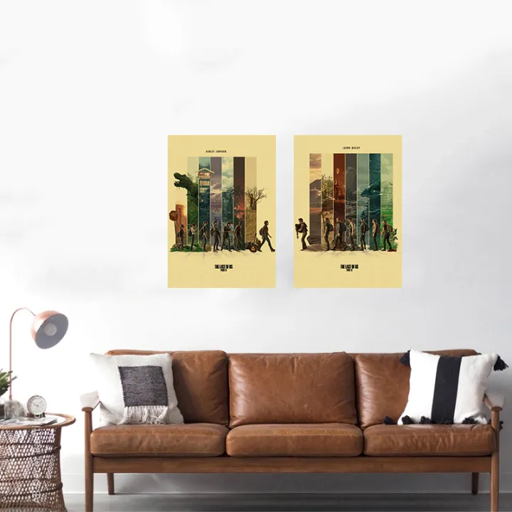 Hot%20The%20Last%20of%20Us%20Part%201%202%20Poster%20Abby%20Ellie%20Retro%20Kraft%20Paper%20Prints%20Vintage%20Home%20Room%20Cafe%20Club%20Decor%20Art%20Wall%20Painting%20-%20Image%204