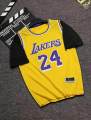 Lakers Basketball T-shirt Short Sleeve Sportswear Number 24. 