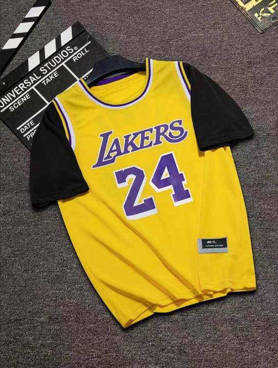 Lakers%20Basketball%20T-shirt%20Short%20Sleeve%20Sportswear%20Number%2024%20-%20Image%202