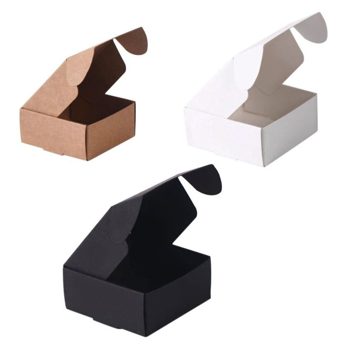 10pcs Hot Sell DIY Kraft Gift Boxes White/Brown/Black Paper Small Soap Box Kraft Cardboard Mini Jewelry Packing Carton Box Craft