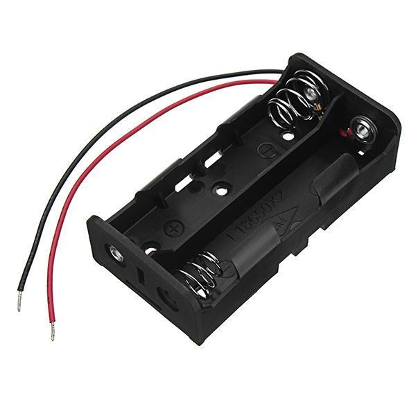 Plastic 3V double dual 2 AA battery cell holder box case compartment with wire leads