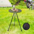 Foldable Picnic Table, Coffee Tea Table Portable Height Adjustable Mini with Tripod Camping Folding Table for Travel, Garden, Self Driving. 
