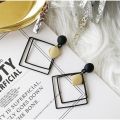 New 2025 Hollow Square Earrings  Female. 