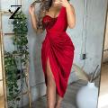 Zentora Bodycon Dress Single Shoulder Slit Off Shoulder Formal Dress. 