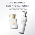 SKINTIFIC Sun protection and post-sun cleansing Panthenol Gentle Gel Cleanser Calming troubled skin With Sunscreen Daily Sunscreen 35+++/5x Moisturize Sunscreen Spf50++++ 25ml+120ml (FROM MALAYSIA). 