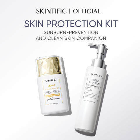 SKINTIFIC Sun protection and post-sun cleansing Panthenol Gentle Gel Cleanser Calming troubled skin With Sunscreen Daily Sunscreen 35+++/5x Moisturize Sunscreen Spf50++++ 25ml+120ml (FROM MALAYSIA)