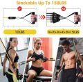 Athesoo 11pcs/Set Gym Latex Tube Resistance Bands Pilates Yoga Fitness Exercise Pull Rope Rubber Home Equipment 11-piece Tension Band 100 Pounds Resistance Rope Body Workout Yoga Fitness Exercise Muscle Training 阻力带拉力绳. 