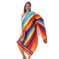 Compact Towel Oversized Machine-Washable Microfiber Beach Towel Lightweight Pool Towel for Vacation Poolside Outdoor Travel. 