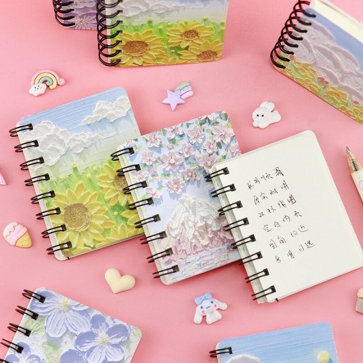1pc%20Cute%20Canvas%20Landscape%20Notebook%20A7%20Coil%20Book%20Student%20Notebook%20Pocket%20Notepad%20Small%20Kawaii%20Portable%20Diary%20Notebook%20Journals%20-%20Image%203