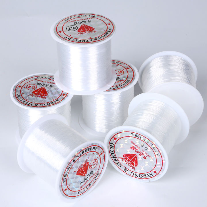 0.2-0.8mm NO Elasticity Transparent Non-Stretch Line Wire Nylon String Beading For Making Necklace Bracelet DIY